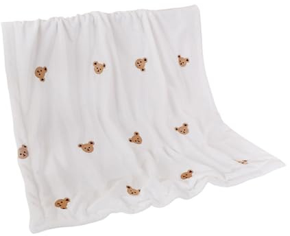 Asukohu Sticked Bear Flanell Warm Warmes Baby Swaddles Kinderdecke Für Kinder Von 0 Bis 6 Jahren Sorgt Sanfte Sorgen