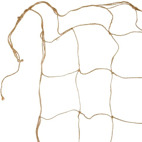La Cordeline Filet à Ramer en Jute Naturel 180x180 cm, Support pour Plantes grimpantes, Treillis Jardin Potager, pour Concombre, Petits Pois, Tomate, Marron