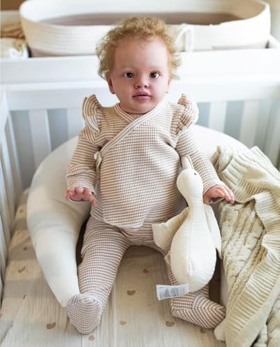 RXDOLL 66 cm enorm storlek återfödd babydockor småbarn flicka tyg kropp verklighetstrogen återfödd småbarn dockor som ser verklig storlek silikon bebisar flickor realistisk babydocka med lockigt hår