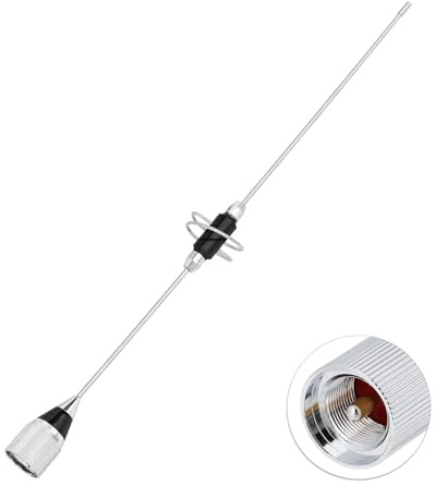 Bingfu Antenna Radio Mobile VHF UHF Doppia Banda 136-174 MHz & 400-460 MHz, Antenna Ham Veicolare Auto 39 cm con Connettore PL259 per Dispositivi di Comunicazione Bidirezionale