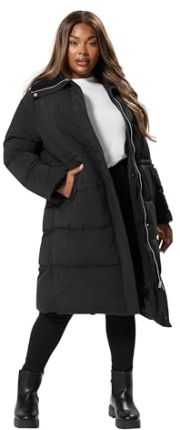 Yours Curve Funnel Neck Midi Coat - Women's - Plus Size Curve