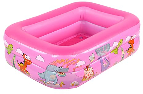 Hamwesh Piscine Gonflable pour Les Enfants et Les Adultes, Grande Baignoire Carrée avec Matériau en PVC pour Une Utilisation en Plein Air Intérieure (Pink)