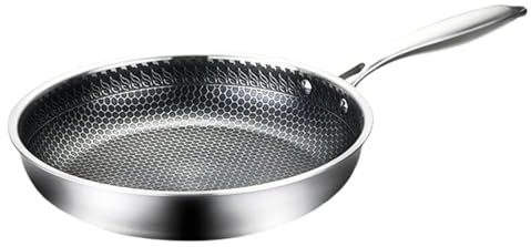 TQEBWUS Sartén Antiadherente | Batería de Cocina en Acero Inoxidable Antiadherente - Sartén - Para preparar steak, pescado, carne, verduras y