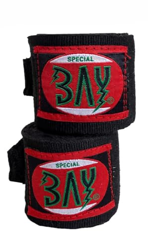 BAY-Sports 2,5m Profi Boxbandagen Boxen MMA Muay Thai, Elastisch Handbandagen Mit Daumenschlaufe, Lang Innenhandschuhe Baumwolle, Kickboxen Thaiboxen Boxsack Punchingbälle Training, Hand Wraps Herren