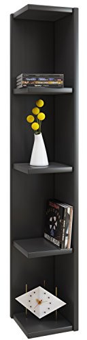 VCM Standregal 15x17x97 cm 4 Fächer Holzwerkstoff Bücherregal Deko | Aufbewahrung für Bücher und Zeitschriften - Wohnzimmer oder Flur - Vielleser - Für mehr Ordnung im Alltag