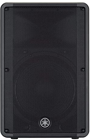 Yamaha DBR15 Tragbarer Lautsprecher mit bis zu 1000 W Ausgangsleistung und kraftvollem Bass, 38,1 cm Tieftöner, Schwarz
