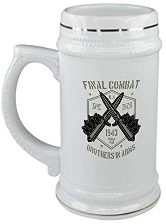 bubbleshirt Boccale da birra Brothers in arms - final combat - in ceramica - capienza 50 cl - idea regalo