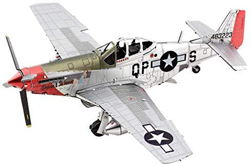 Metal Earth 3D Metallbausatz Bomber P-51D Mustang Sweet Arlene ab 14 Jahre | Präzise lasergeschnittene Metallteile zum Zusammenstecken ohne Klebstoff. Detailreiche Modelle mit bebilderter Bauanleitung
