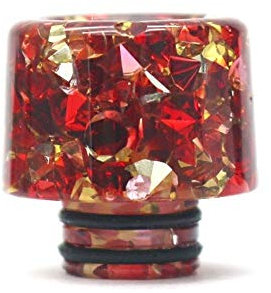 Forma de Seta Colorida Resina 510 Punta de Goteo para e-Cigarrillo 510 Atomizador Vaporizador Tanque RBA RTA RDTA Sin Tabaco ni nicotina (Color : Red in Colorful)