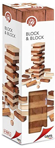 Cayro - Block & Block Colors - + 5 Ans - Blocs en Bois - Jeux De Société pour Enfants Et Adultes - Barres Colorées Empilables - Tour d'apprentissage
