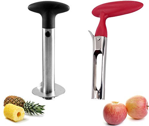 Hovico Apple Corer & Pineapple Corer, Stainless Steel Core Remover Tool for Home & Kitchen with Sharp Serrated Blade