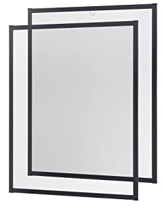 empasa Insektenschutz Fliegengitter Fenster MASTER SLIM Set Alurahmen | Mückengitter als Selbstbausatz in 80 x 100 cm, verschiedene Sets und Farben, Farbe:anthrazit, Ausführung:2er Set