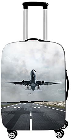 Hiseng Elastisch Kofferhülle Kofferschutzhülle Gepäck Cover Reisekoffer Hülle Koffer Schutzhülle Luggage Cover Waschbarer Kofferüberzug (Grau,XL (30-32 Zoll))