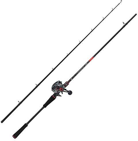 Abu Garcia MAX LP Hecht-Combo, Ruten- und Rollen-Set, perfekt zum Köderangeln, 24T Carbon-Rohlinge, 4+1 Kugellager, DREI Versionen, schwarz