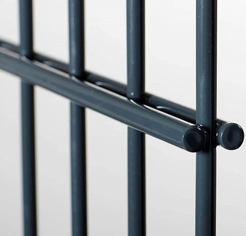 JeCo Doppelstabmattenzaun Anthrazit mit Pfosten und Abdeckleisten - schwere Ausführung 8/6/8 - inkl. Zubehör (Höhe 103 cm | Länge 5 m, anthrazit)