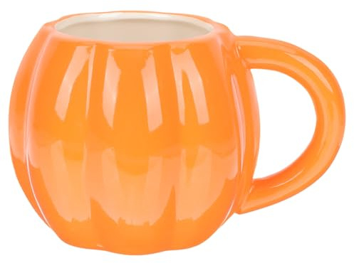 DOITOOL Ceramic Pumpkin Mug Halloween Pumpkin Cup Ceramic Coffee Mug Milk Cup for Halloween Thanksgiving Autumn Festival (500ml)