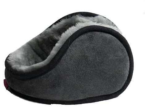 Reissner Lammfelle Ohrenschützer ELIA aus Merino Lammfell mit Veloursleder Nackenbügel silber