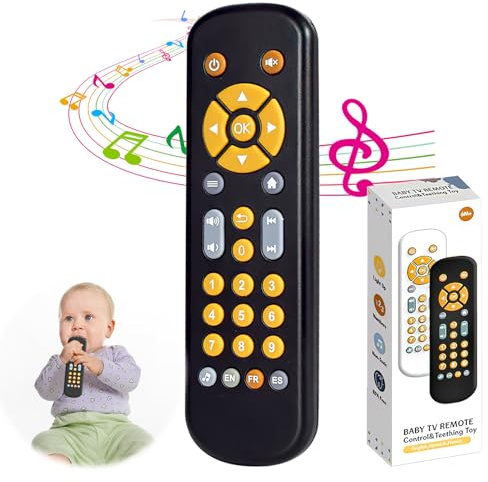 Juguete de Control Remoto Bebé Con Luz y Sonido - Control Remoto Niños Con Música e Inglés, Francés, Español
