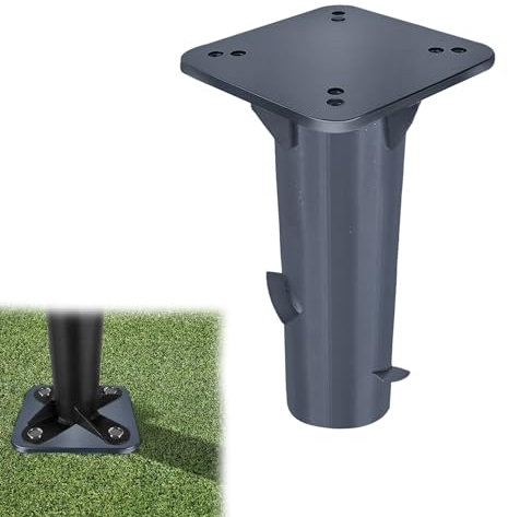 CEEDIR Universal Metall Schirmständer Bodenplatte Sonnenschirmständer Bodenhülse für Ampelschirme Sonnenschirm Kurbelschirm Bodenanker Dunkelgrau