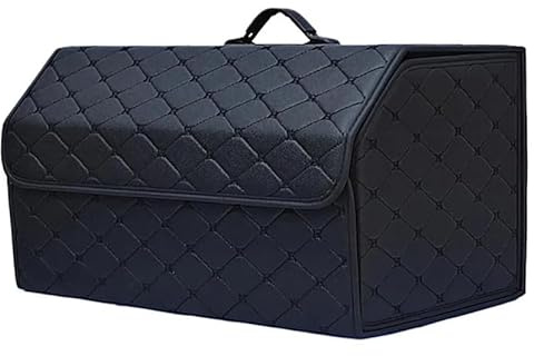 Kofferraum Organizer für Mercedes Benz S Class W126 W140 W220 W221 W222 W223, Leder Kofferraumtasche Wasserfeste Faltbarer Kofferraum-Organizer mit Verstärkten Griffen Auto Kofferraum Organizer Box