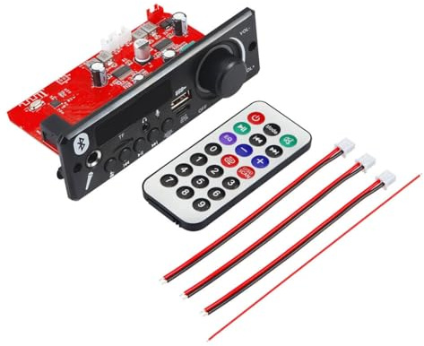 melairo Amplificatore da 160 W Bluetooth 5.0 Scheda di Decodifica MP3 DIY Lettore Audio Lettore MP3 da 12 V Modulo Radio FM per Auto TF USB Registrazione Microfono(B)