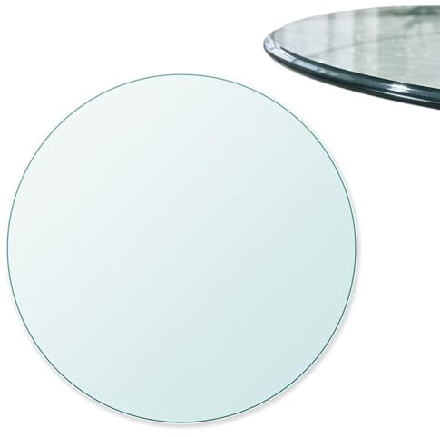Glasplatte Rund Tischplatte Klarglas Kreis 7mm Stark, Ø 800 Mm Tisch Glasplatte Platte Esstisch, Scheibe aus Glas for Küchentisch Schreibtisch Gartentisch Stehtisch Sofatisch Glasscheibe Tisch(60CM(24