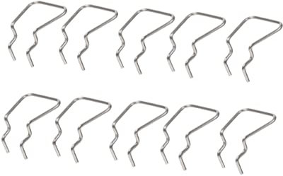 PLAFOPE 10pcs 45x50mm Metal Pegboard Hooks Single Perforated Wall Hooks Heavy Duty for Storage and Retail Display