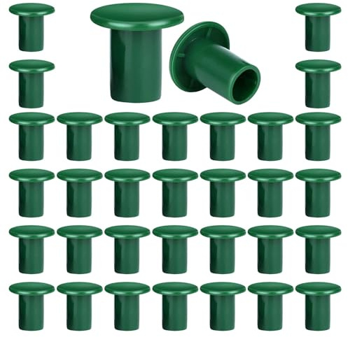 Pflanzenstecker Topper – Gartenstab-Kappen für den Außenbereich, grün, Augenschutz-Endkappen, Pflanzenstützstababdeckungen für Holzstäbe