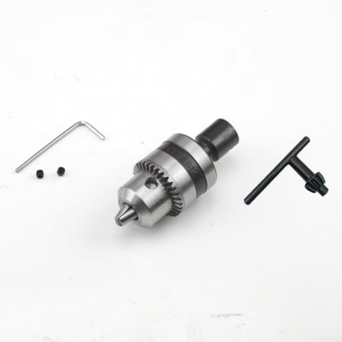 HOHOVYVY Premium B12 Drill Chuck with Wrench, 1 5 10mm Clamping Range, CNC Adapter (Chuck Shaft 8mm)