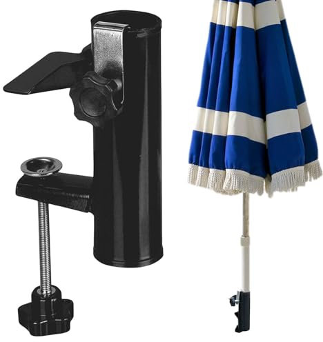 Sonnenschirmhalter, Metall Schirmklemme, Eisen Schirmständer für , Hof, Balkon, Deck und Boote, Schirmhalterung Deckhalterung für Sonnenschirme