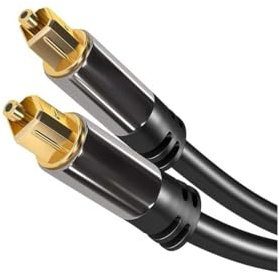 VoltShine TOSLINK Audio - Cavo ottico (Stereo Dolby Digital Normal, DTS, Connettore TOSLINK Maschio a Connettore TOSLINK Maschio, Nero), Pro Series (3 metri)