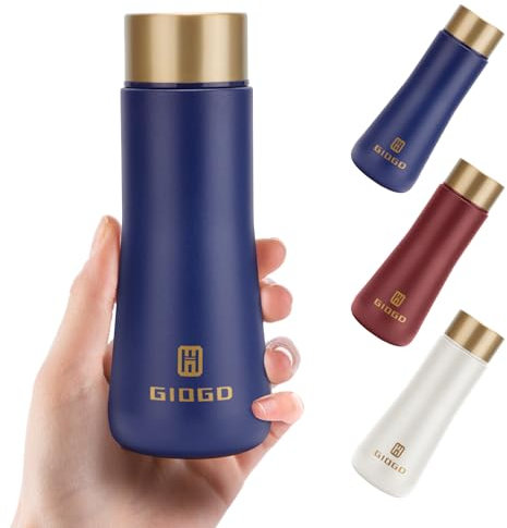 Small Water Bottle Steel 180ml/6.1oz Flask for Hot Drink, Metal Water Bottle Insulated Stainless Steel Water Bottles Flask(Blue)