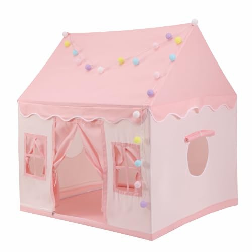 Play Kids Tent for Girls; Multi-Coloured Ball Lights & Toy Squeezy Rainbow Frog. Outdoor Indoor Playhouse for Children – Toys & Gifts for Girls Age 3 4 5 6 7. Kids Play Tents