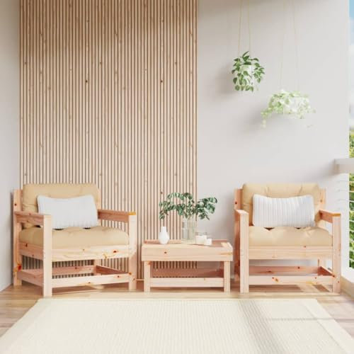 Iiaky Gartenstühle 2 STK. Garten StüHle Relaxsessel Garten Gartensessel Outdoor GartenstüHle Massivholz Kiefer - 825492