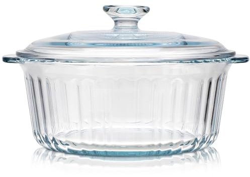 Cabilock Marmite en Verre de 4 L/82 Oz - Cocotte et Casserole avec Couvercle, Plat de Cuisson, Batterie de Cuisine Sans Danger pour les