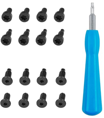 AKSIQIOL Ring Doorbell Screwdriver Set – T6 & T15 Drivers with 16 Spare Screws for Ring Video Doorbell – Replacement Screws and Tools (Blue)
