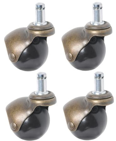 GLEAVI 4stücke Möbelrollen Mit Kugelgelenk Drehbare Caster Räder Für Stühle Und Möbel Antike Bronze Für Teppiche Und Lagerbehälter