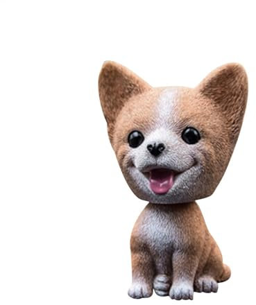 Celuicion Nette Nicken Schütteln Kopf Hund Verzierungen Wackelhund Auto-Innendekoration Ornament Statuen und Skulpturen Schüttelt den Kopf Hundedekoration Deko Figur