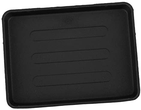 Gusseiserne Grillplatte Bbq Rechteckig, Dicke Eisenplatte für Grill | Flache Grillplatte, Grillwerkzeug für Gartenfeuer und Feste, Schwarz, Hält Wärme Lange