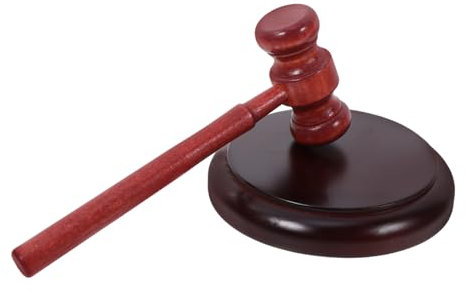 HOODANCOS Base De Martillo De Juez De Madera Portátil Para De Juez Con Base Para Salas De Tribunal y