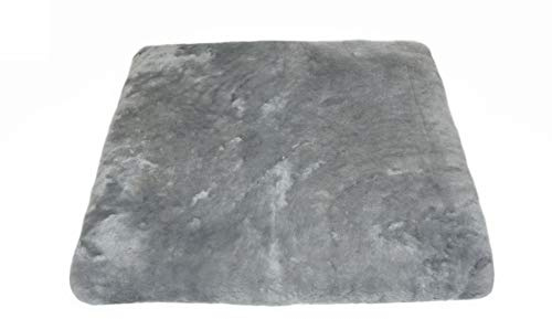 Reissner Lammfelle Oreiller en Peau de Mouton Gris 40x40cm DE Luxe