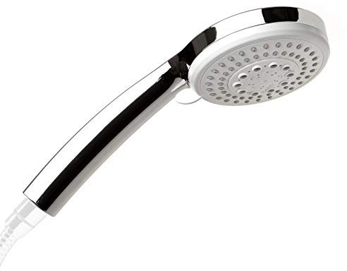 TATAY Ducha de Mano Calma Sistema Antical Referencia 3311909 | Ducha Mano | Medidas 10x5.5x25 cm | 5 Funciones | Ahorro de Agua | Sistema Antical | Acabado Cromado, Cromado