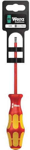 Wera 05100003001 0.8 x 4 x 100 mm 160i SBVDE Insulated Screwdriver for Slotted Screws - Silver
