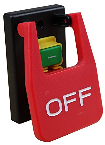 POWERTEC 120V Magnetic Paddle Switch, 9 Amps, Large Knee Paddle for Power Tools, Fits Table Saw, Router Table, Drill Press, Bench Saw, Bandsaw & Other Electrical Equipment (71054)