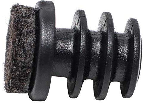 Adsamm® / 16 x Lamellenstopfen mit Filz/Schwarz/ø 16-18 mm/Rund/Möbelgleiter für Stahlrohrstühle/Endkappen für Rund-Rohre