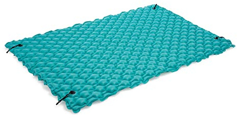 Intex 56841EP Giant Inflatable Floating Water Mat Relaxing Platform Pad for Pools and Lakes with 4 Connect 'n Float Connectors, Teal
