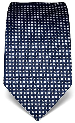 Vincenzo Boretti Cravate homme, pure soie, haute densité de tissage, anti-tâches, anti-salissures, hydrofuge, longue, accessoire pour la chemise et costume - motif à carreaux bleu foncé