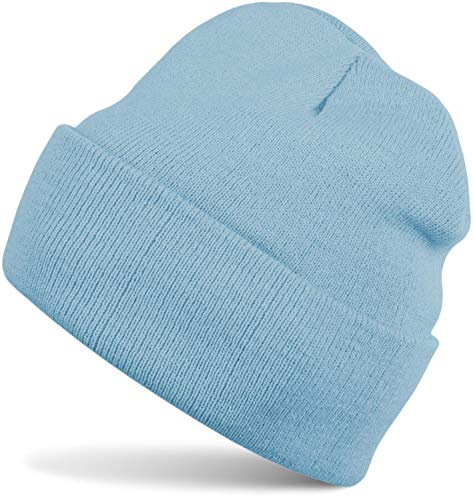styleBREAKER Unisex Strickmütze Beanie Umschlag Polyacryl | Feinstrick. doppelt gestrickter Bund. Kopfumfang 54-58cm. formstabil. elastisch. winterfest. Einheitsgröße.