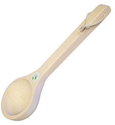 SudoreWell® Saunaaufguss Kelle Saunakelle aus Pinienholz ca. 36 cm lang