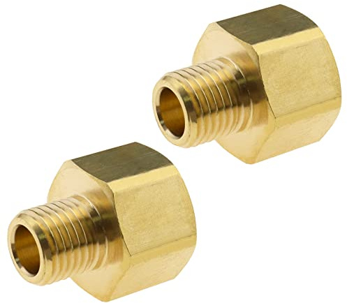 eMagTech 2pcs Adattatore di Pulitore Ad Alta Pressione 14mm Maschio a 22mm Femmina Raccordo Tubo in Ottone Accoppiatore Connettore Convertitore per Pulitore Ad Alta Pressione Tubo dell'acqua 4500 PSI